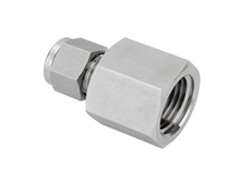 Tube Fitting Female Connector 1" Tube x 1" BSPT T316