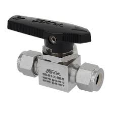 3/8" Tube O.D 2500psi One-Piece Instrument Ball Valve with 7.14mm Orifice