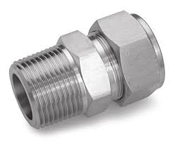 Tube Fitting Male Connector 1/2" Tube x 1/2" BSPT T316