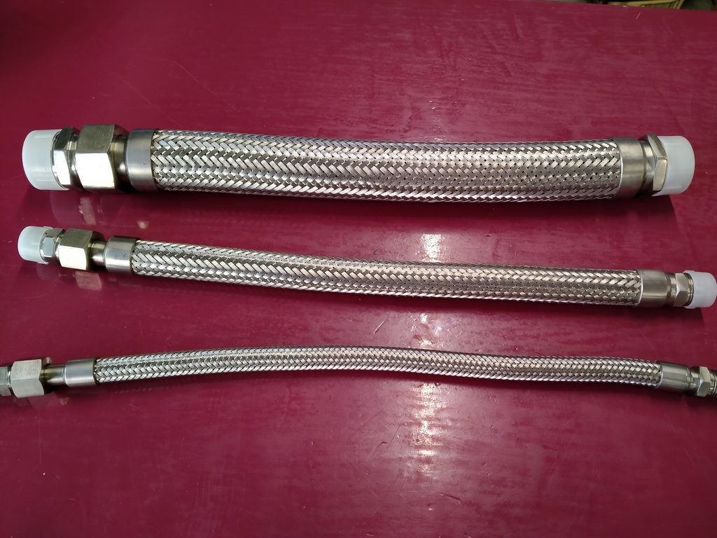 1/2" S/S Braided OAL Flexi hose with MBSP & Male Swivel Connection
